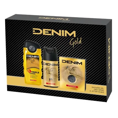 Denim Cofanetto Gold Shower Gel 250 ml + Deo Spray 150 ml + After Shave 100 ml