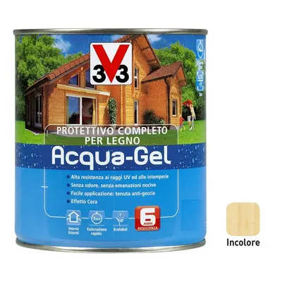 V33 Impregnante protettivo completo per legno acqua gel all' acqua da 2,5 L