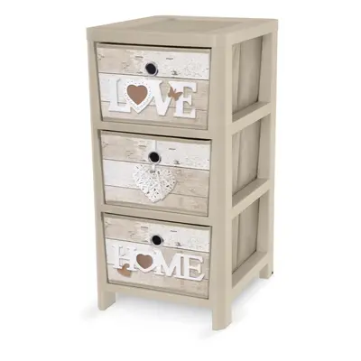 Domopak Living Cassettiera con ruote Shabby