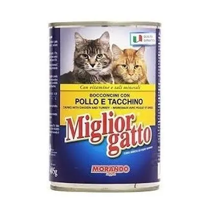 Morando Miglior gatto Bocconcini 405 gr Pollo e Tacchino