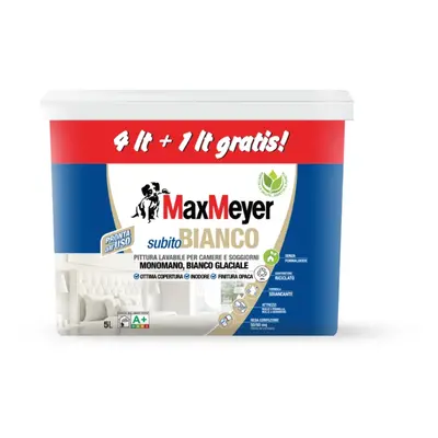 MaxMeyer Pittura murale bianca Subito Bianco A+ 4+1 lt 5L