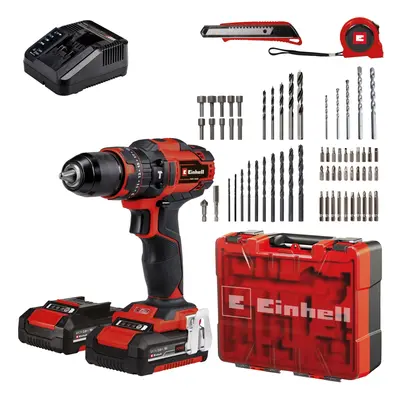 Einhell Trapano avvitatore a percussione TE-CD 18/40 Li-i +64 (2x2,0Ah)