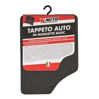 X-AUTO Tappetini auto set 4 pezzi universali in moquette misure varie