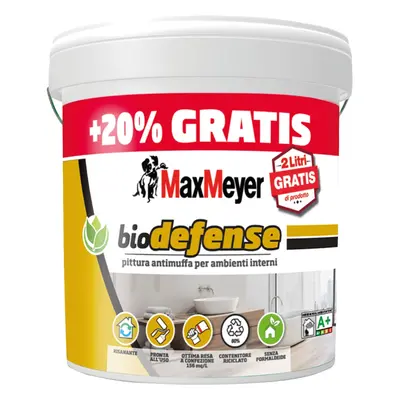 MaxMeyer Pittura murale Biodefense 10L+2L Omaggio