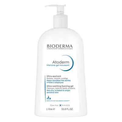 BIODERMA Intensive Gel moussant Gel detergente purificante delicato, anti-prurito 1L - Bagno e D