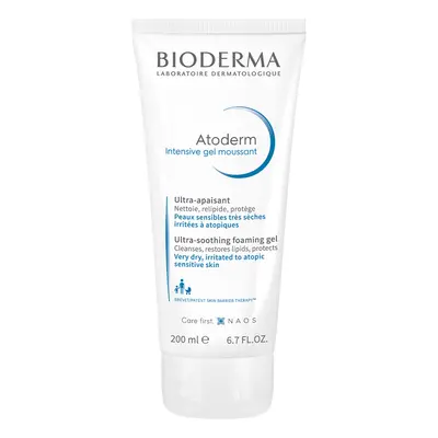 BIODERMA Intensive Gel moussant Gel detergente purificante delicato, anti-prurito 200ml - Bagno 