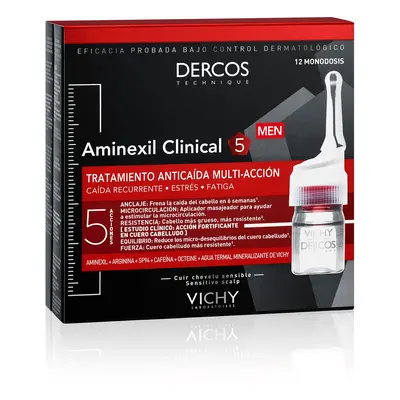 VICHY Dercos Aminexil trattamento anticaduta uomo 12 fiale 12 x 6ml - Trattamento per Capelli