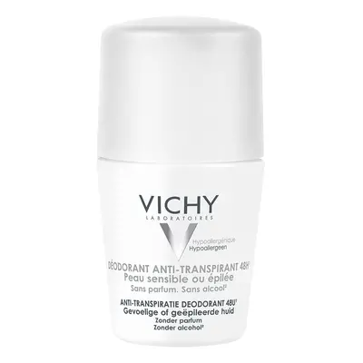 VICHY Deodorante anti -traspirante 48H - Pelle sensibile o depilata 50ml - Deodorante Roll-on