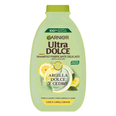 Garnier Shampoo Argilla Dolce e Cedro 400ml - Shampoo Purificante