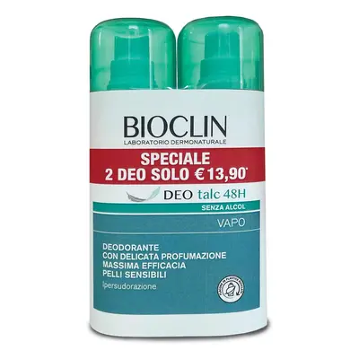 BIOCLIN Deo Control Talc 48H Vapo 2x100ml - Deodorante Spray