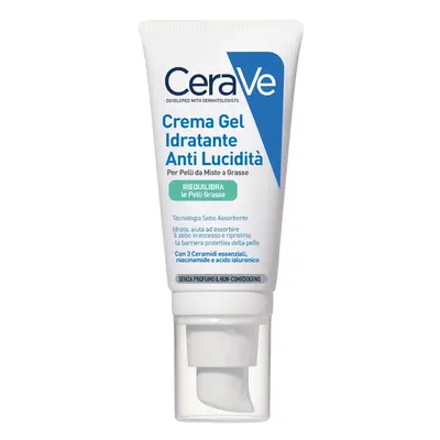 CERAVE Crema Viso Idratante Anti-lucidità Pelle Grassa e Mista 50ml - Tratt.viso 24 ore idratant