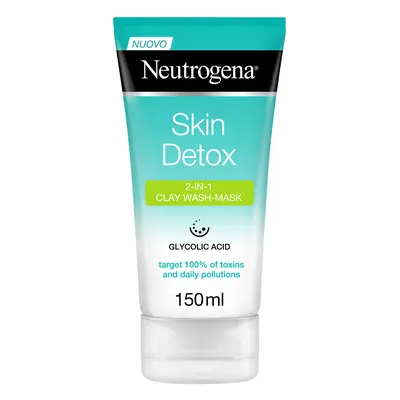 Neutrogena Skin Detox Maschera Purificante all'Argilla 2in1 150ml - Crema detergente viso