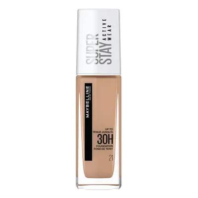 Maybelline New York Fondotinta SuperStay 30H Active Wear Nude Beige (21) - Fondotinta liquido