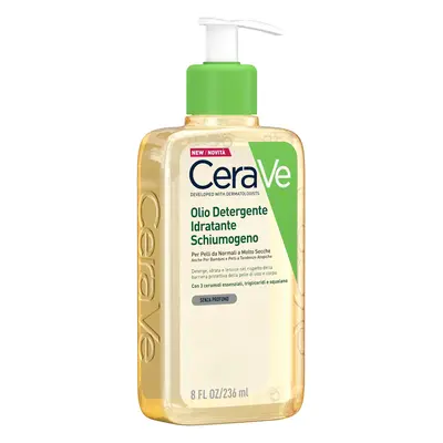 CERAVE Olio Detergente Idratante Schiumogeno 236ml - Gel detergente viso