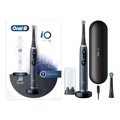 Oral-B Spazzolino Elettrico Ricaricabile IO 9S Nero Con 2 Testine E 1 Custodia Da Viaggio Ricari