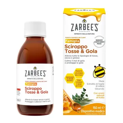 Zerbee's Famiglia Sciroppo Per Tosse E Mal Di Gola 120 Ml