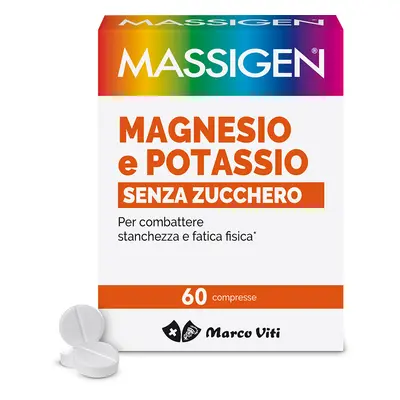 Massigen Magnesio E Potassio 60 Compresse Senza Zucchero