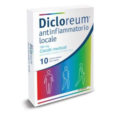 Dicloreum Antinfiammatorio Locale 10 Cerotti Medicati 180 Mg