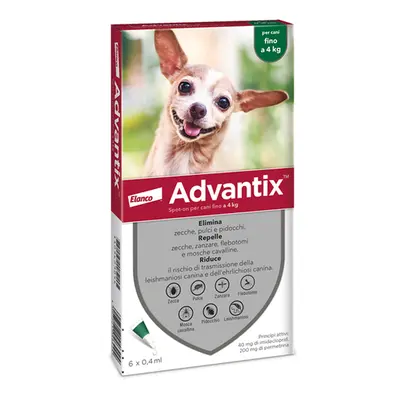 Advantix Spot-On Antiparassitario Per Cani 0-4kg 6 Pipette