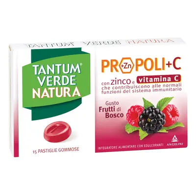 Tantum Verde Natura 15 Pastiglie Propoli+C Frutti Di Bosco