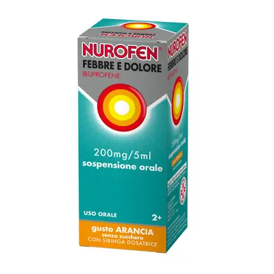 Nurofen Febbre E Dolore 200mg / 5ml Arancia Ibuprofene Sospensione Orale 100ml