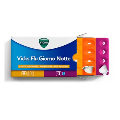 Vicks Flu Giorno Notte 12+4 Compresse