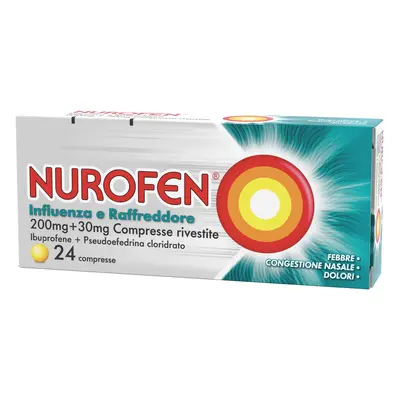 Nurofen Influenza E Raffreddore 24 Compresse Antinfiammatorio E Antidolorifico Contro Sintomi Di