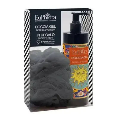 Euphidra Cofanetto Neroli E Vetiver Doccia Gel + Shower Puff