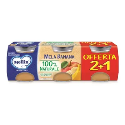 Mellin Omogeneizzati Mela Banana 3 Pezzi 100g