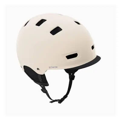 Casco bowl bici città adulto 500 beige | Btwin