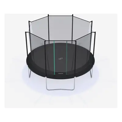 Trampolino elastico 360 con rete di protezione nero | Domyos