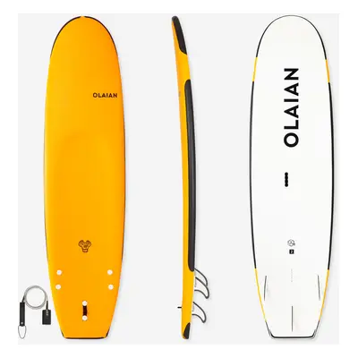 Tavola surf 100 in schiuma rinforzata 7'5" 84 L + leash | Olaian