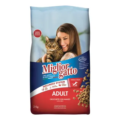 Migliorgatto Adult Crocchette con Manzo 2 Kg -