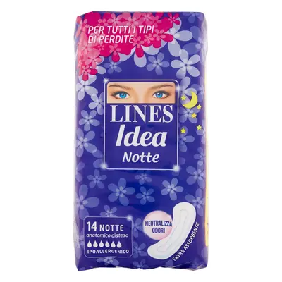 Lines Idea Notte Disteso 14 Assorbenti -