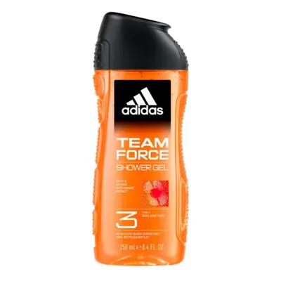 Adidas Team Force Shower Gel Bagnoschiuma 3in1 per Corpo Capelli e Viso Uomo 250ml -