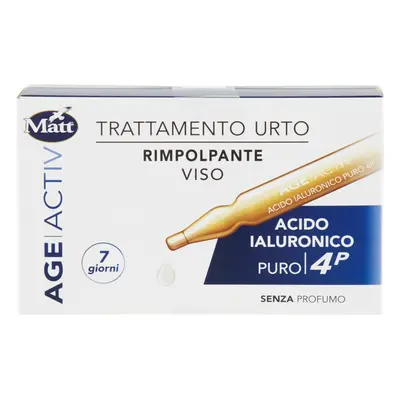 Matt Age Activ Trattamento Urto Rimpolpante Viso Acido Ialuronico Puro 4P 7 x 2 ml -