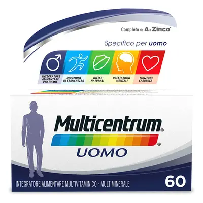 Multicentrum Uomo Multivitaminico Concentrato Vitamina D 60 Compresse -