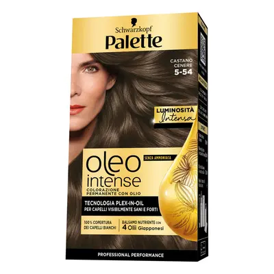 Palette Oleo Intense Colorazione Permanente Castano Cenere N.5.54 -