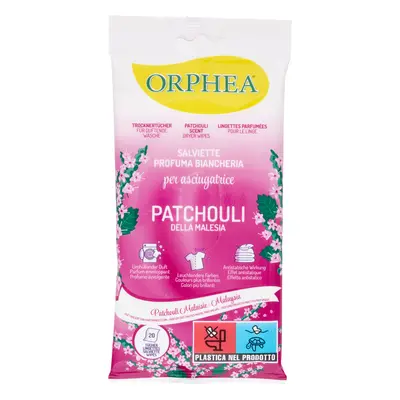 Orphea Salviette Profuma Biancheria per Asciugatrice Patchouli 20 Pezzi -