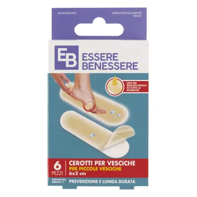 Essere Benessere Cerotti Vesciche Piccoli 6x2cm 6pz -