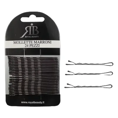 Royal Beauty Mollette Marroni 24 Pz -