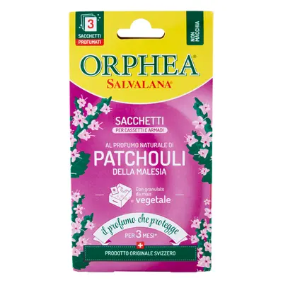 Orphea Salvalana Sacchetti Patchouli 3 Pezzi -