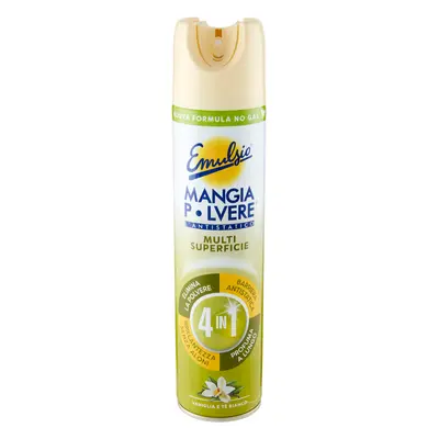 Emulsio Mangia Polvere l'Antistatico Multi Superficie 4 in 1 Vaniglia e Tè Bianco 300 ml -