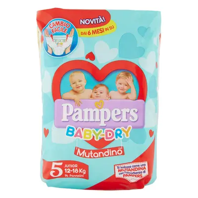 Pampers Baby Dry Mutandino Junior (12-18 Kg) 14 Pannolini -