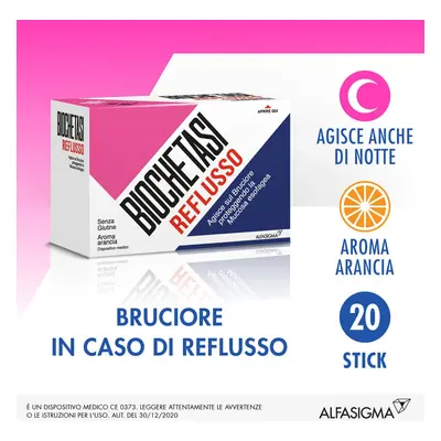 Biochetasi Reflusso Soluzione Orale Aroma Arancia 20 Stick Monodose -