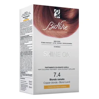 Bionike Shine On Trattamento Colorante Capelli Biondo Ramato N.7.4 -