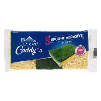 Caddy's Spugne Abrasive in Cellulosa 3 Pezzi -