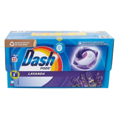 Dash Pods Detersivo Lavatrice Capsule Lavanda 31 Lavaggi -