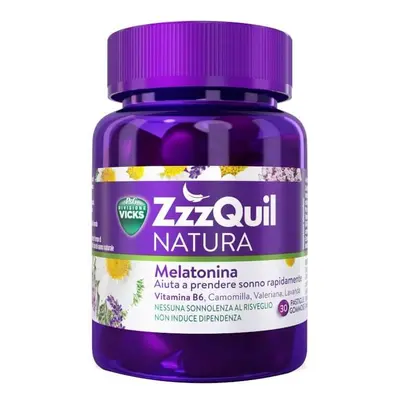 Vicks ZzzQuil Natura Melatonina 30 Compresse Gommose -