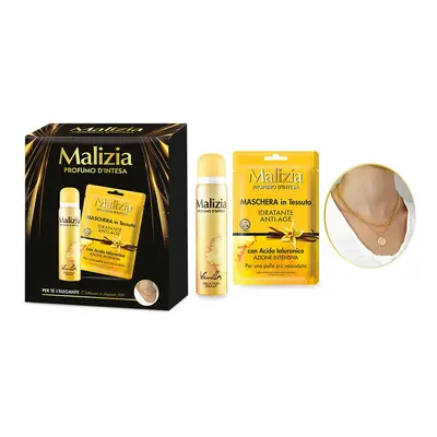 Malizia profumo d'intesa cofanetto animalier: beauty in velluto + seduction parfum 100 ml + masc